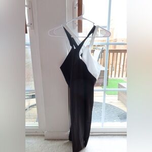 Black and white golf/tennis athleisure dress. Medium